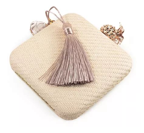 Bolso de mano Clutch de paja nude para boda fiesta de graduación MercadoLibre