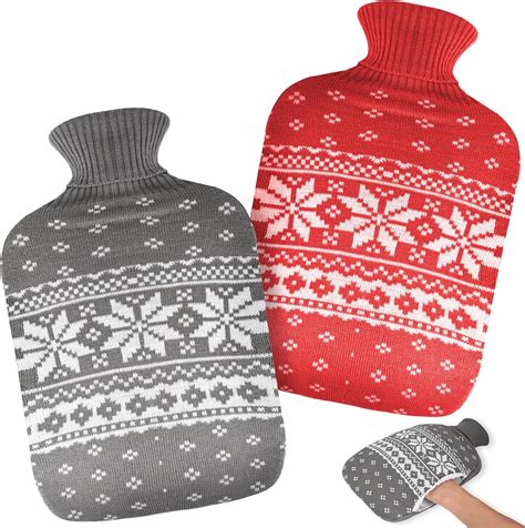 Auniq Pcs Hot Water Bottle With Knitted Cover L Knitted Hot Water Bag Rubber Warm Water Bag