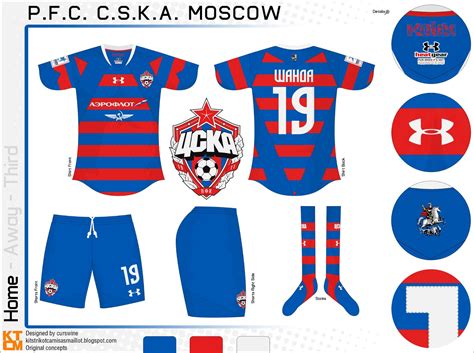Kits Trikot Camisas Maillot: PFC CSKA Moscow («ПФК ЦСКА» Москва)