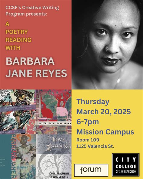 Coming soon! See you folks at CCSF Mission Campus. Thank you to