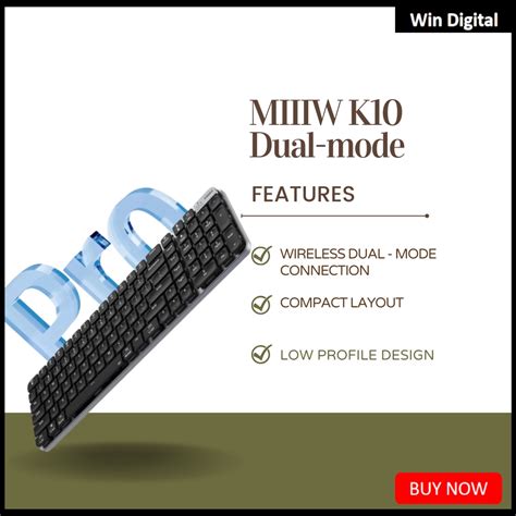 MIIIW K10 Mechanical Keyboard PRO Dual Mode & Low-profile Bluetooth 2 ...