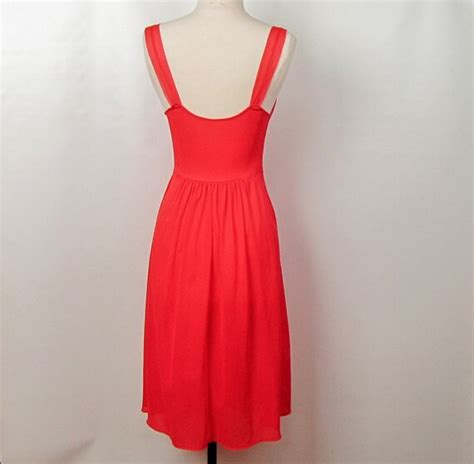 Vintage S Red Peignoir Lingerie Set Rodgers Siz Gem