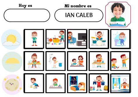 PICTOGRAMAS Rutinas de mañana Secuencia de eventos Categorias