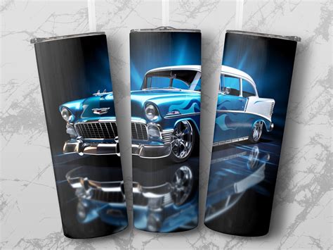 55 Hot Rod 20 Oz Skinny Tumbler Sublimation Design Straight Tapered Tumbler Wrap Tumbler Png
