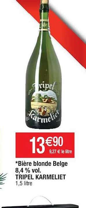 Promo Bi Re Blonde Belge Vol Tripel Karmeliet Chez Cora Icatalogue Fr