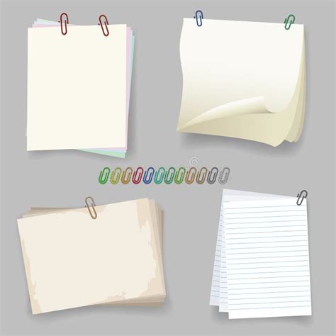 Sheets With Paper Clip Stock Vector Illustration Of Detail 72266222