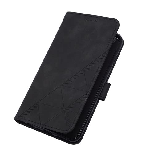 For Infinix Hot G X Crossbody D Embossed Flip Leather Phone Case Black Alexnld