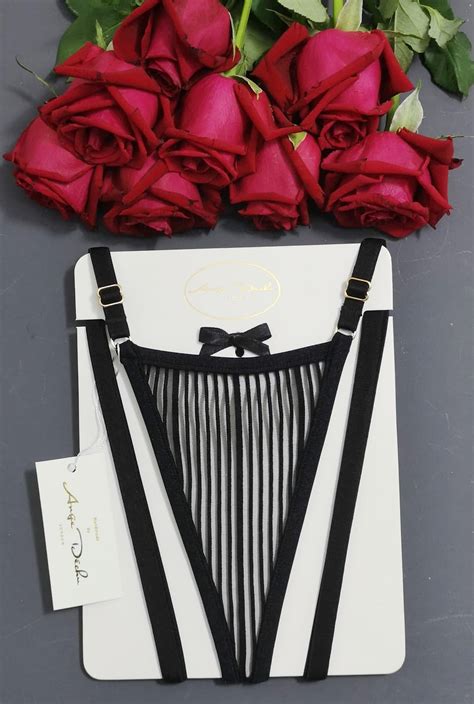 Sheer Lingerie Panties See Through Sexy Black G String Thong Adjustable Strappy Erotic Lingerie