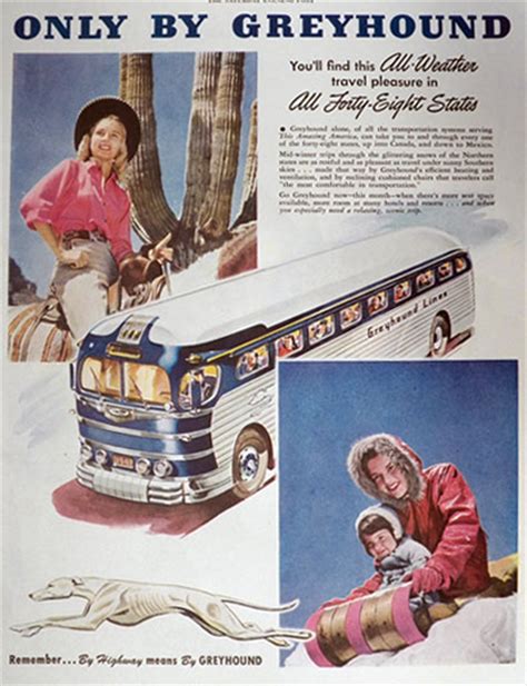 1947 Greyhound Bus Ad ~ All Weather Travel, Vintage Truck & Bus Ads