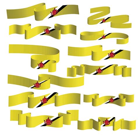 brunei flag ribbon vector bundle set 32313283 Vector Art at Vecteezy