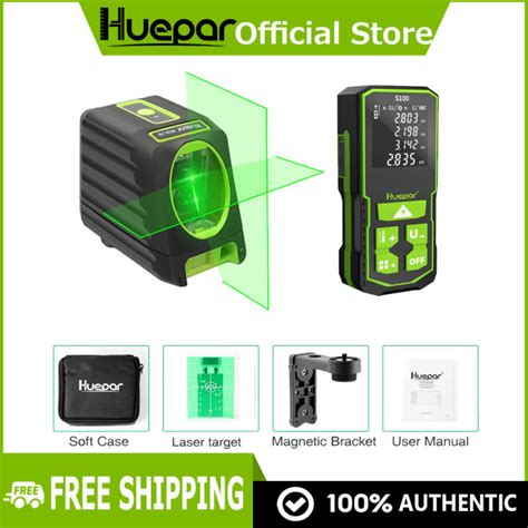 Huepar BOX-1G Green Laser Level with Pulse Mode Cross Line Self ...