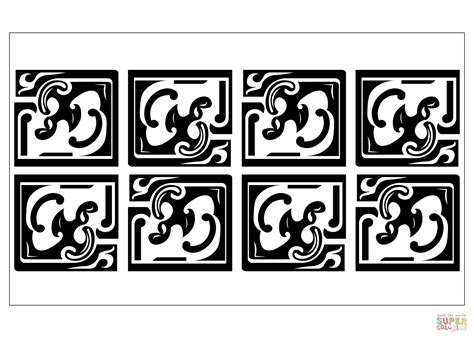 Chinese Pattern Coloring Page Free Printable Coloring Pages