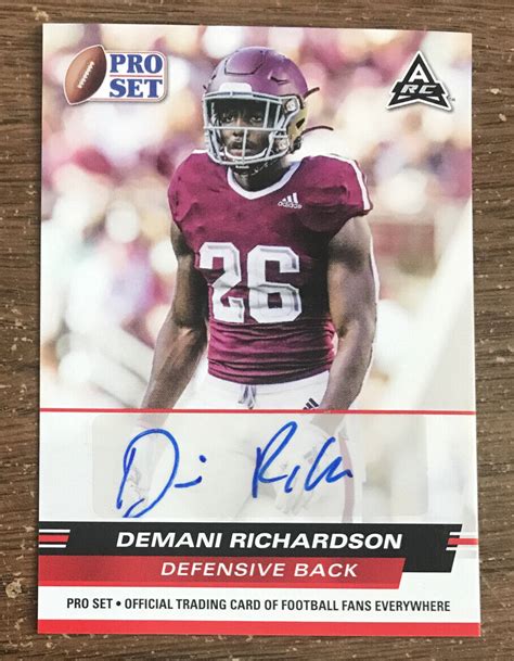 Leaf Pro Set Demani Richardson Red Auto Ba Dr Texas A M Ebay