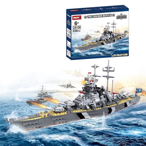 Конструктор WOMA Армия Военный корабль Линкор Бисмарк / Bismarck (538 ...