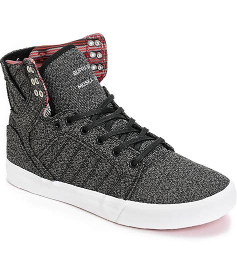 Supra Skytop Heathered Knit Skate Shoes | Zumiez