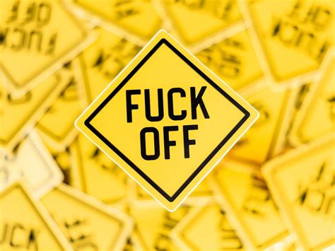 Fuck Off Sticker Matte Vinyl Sticker Waterproof Weatherproof Water Bottle Stickers Laptop Decals