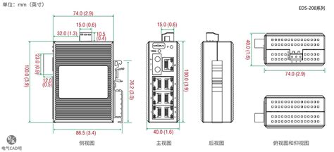 MOXA EDS 108和208系列交换机 电气CAD吧