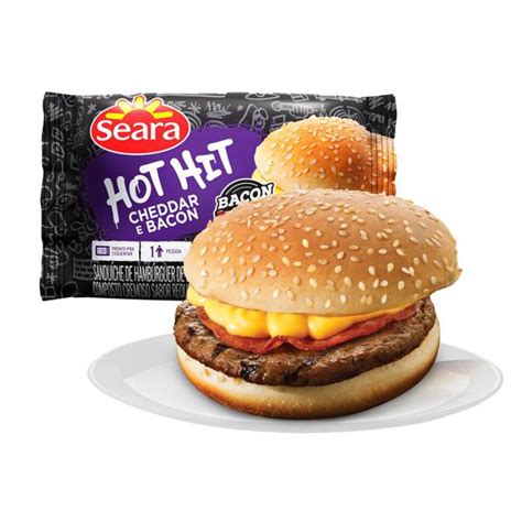 Hamb Rguer Hot Hit Seara Bacon Cheddar G Big Box Norte