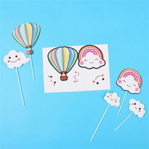 Cake Topper Hot Air Balloon Theme Hobbies Toys Stationery Craft Occasions Party