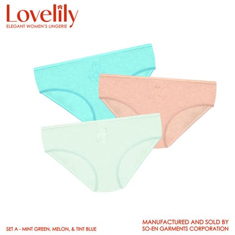 Lovelily 3 In 1 Britteny Cotton Rich Bikini Inside Panty Lazada PH
