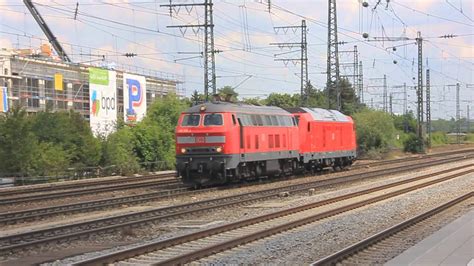 Diesellok "BR 218" schleppt neue "BR 245" - YouTube