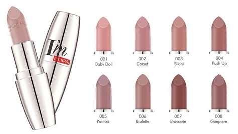 PUPA Milano I m Nude Ruj Renk Kartelası MS Paint Makyaj ürünleri Ruj Makyaj