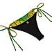 Women Crackle Jamaican Flag String Bikini Etsy