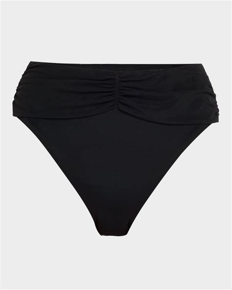 Jets Australia Ruched High Waist Bikini Bottoms Neiman Marcus