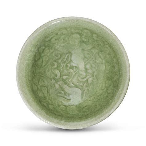 A Yaozhou celadon boys bowl Song dynasty 宋 耀州青釉童子斗笠盌 CHINA 5000