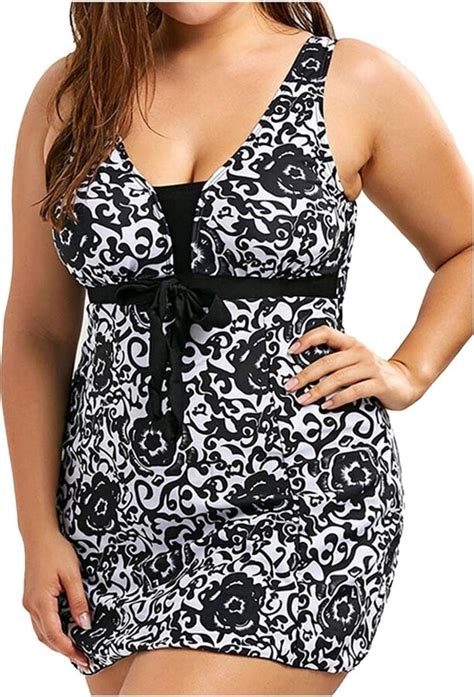 Generic Women Sexy Bikini Set Halter Neck Swimsuit Print Pleated Push Up Padded Up Split