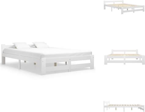 Vidaxl Bedframe Grenenhout X Cm Wit Bed Bol