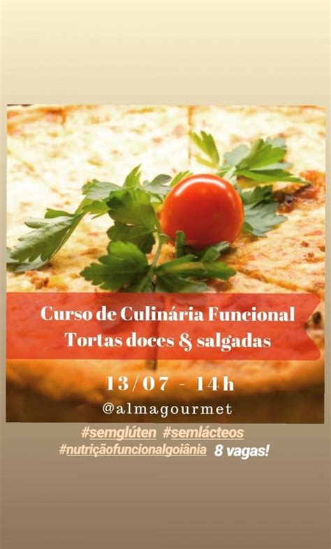 Curso De Culinaria Goiania - Curso de Culinária Funcional - Tortas em Goiânia - Sympla