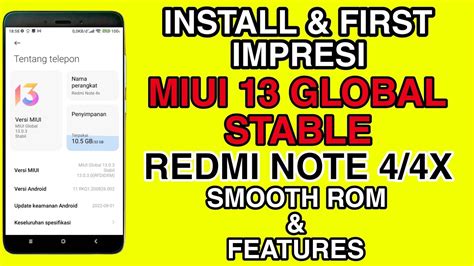 MIUI 13 Redmi Note 4 4X Custom Rom Android 11 Install Dan Firts