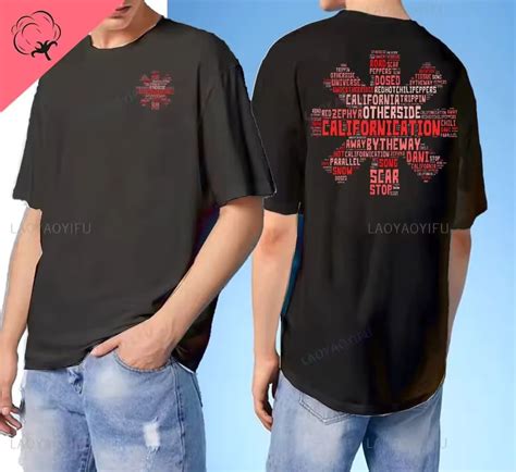 Californication Red Hot Chili Peppers Word Art Mens T Shirt