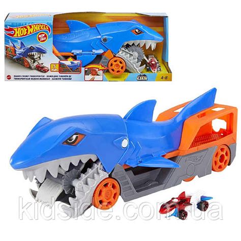 Hot Wheels Shark Chomp Transporter GVG36 Транспортер Хот Вилс Акула с хранилищем для машинок ID