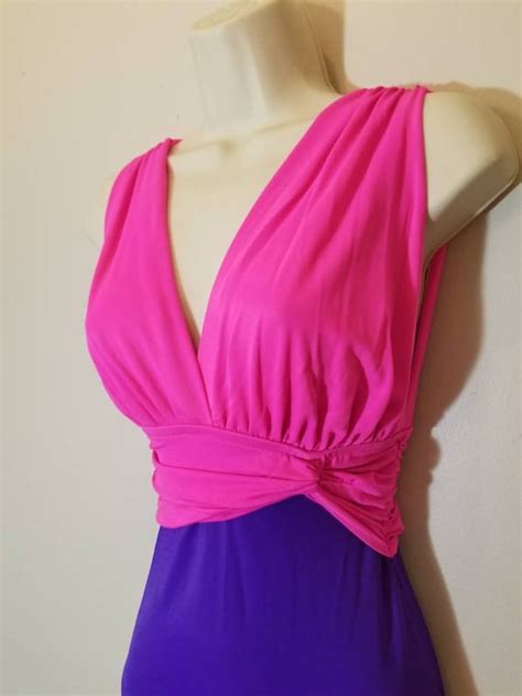 CATALINA NEON SWIMSUIT Vintage 80 S Sexy Hot Pink Gem