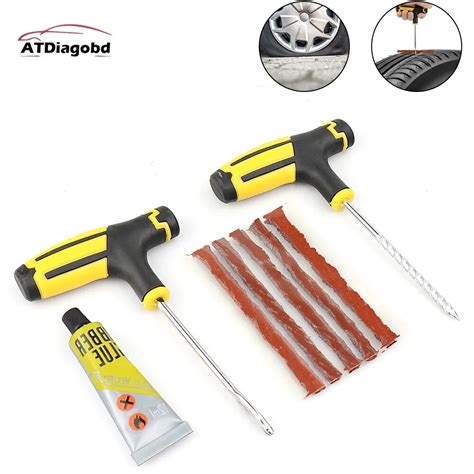 Professional Car Tire Puncture Repair Plug Repairing Kit Needle Patch