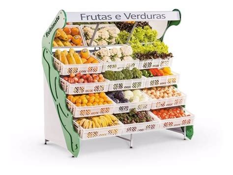 Expositor De Frutas E Verduras - Expositor De Frutas Y Verduras Con Espejo 12 Cajones | Cuotas sin interés