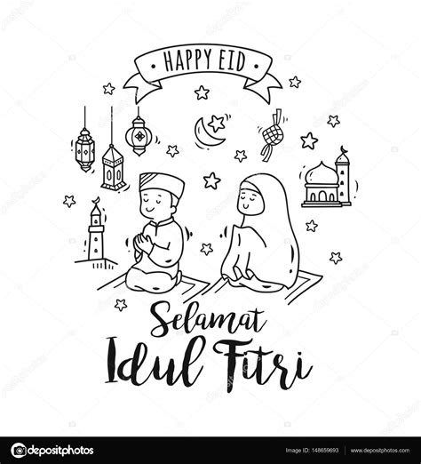 Eid mubarak, idul fitri festival Stock Vector Image by ©mhatzapa #148659693