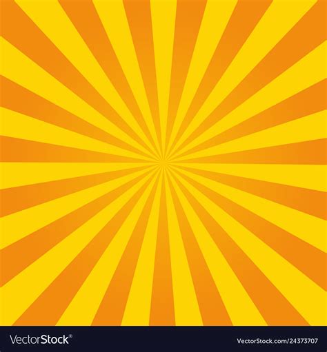 Retro Ray Orange Background In Vintage Style Vector Image