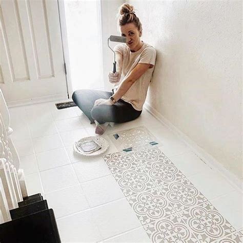 Painting Tile Floors Painted Floors Diy Painting Stencil Patterns