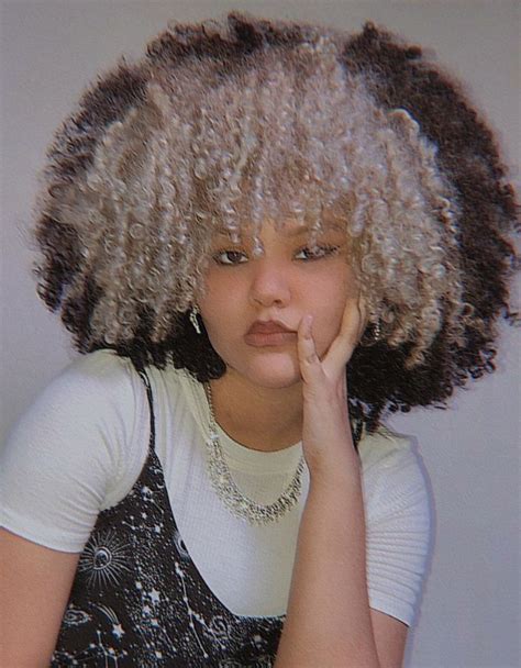 Two Color Hair Afro Hair Color Dying Hair Two Color Hair