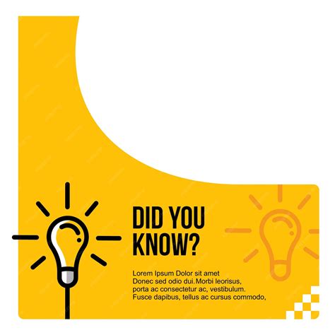 Premium Vector | Did you know vector template post icon for soicial