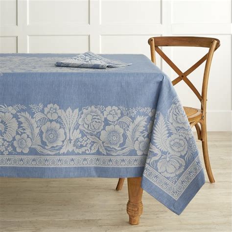 Vintage Floral Jacquard Tablecloth Williams Sonoma