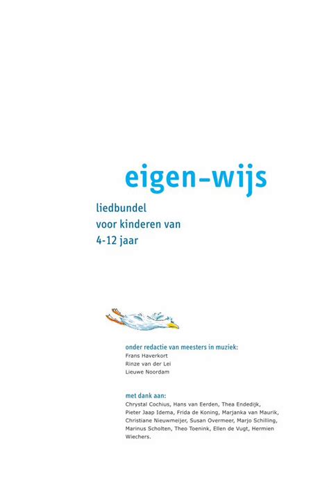 PDF Liedbundel Voorkinderenvan 4 12 PDF Filevoorwoord Eigen Wijs Is