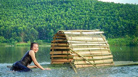 Build Bushcraft Camp Survival Shelter Building A Bamboo Shelter In