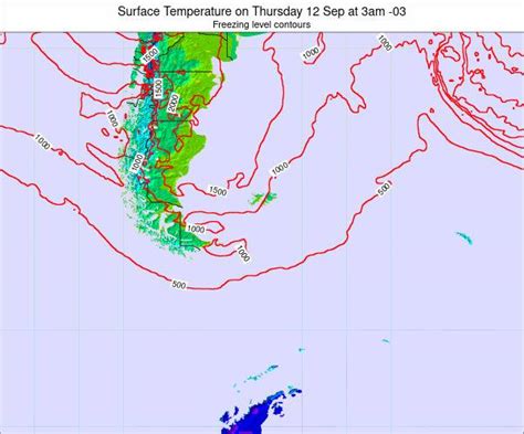 Falkland Islands Surface Temperature on Friday 20 Aug at 9am FKST