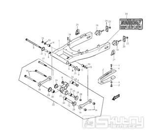 43 Zadní kyvná vidlice Hyosung GT 125 N Naked Skutry cz