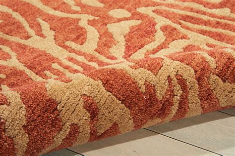 Nourison Tahoe Modern Mta02 Rust Beige Area Rug Incredible Rugs And Decor