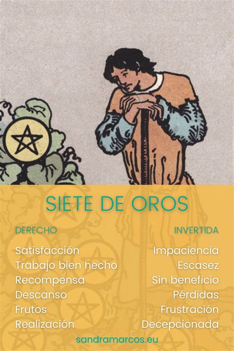 Siete De Oros Palabras Clave Tarot Cartas Significado Tarot Cartas